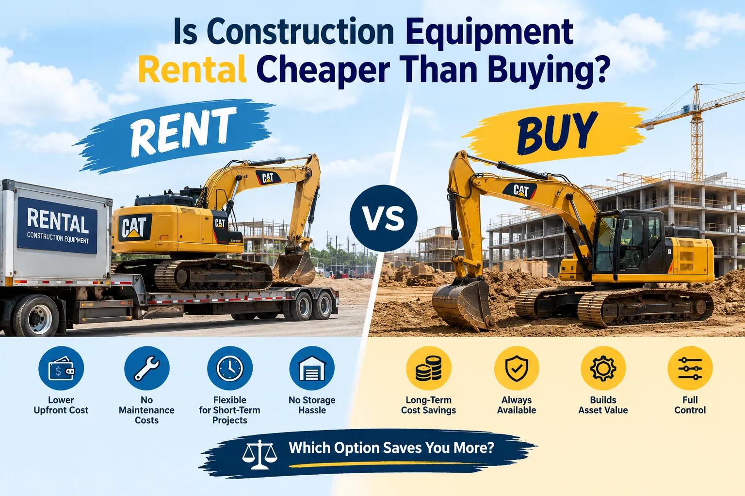 Is Construction Equipment Rental Cheaper Than Buying?